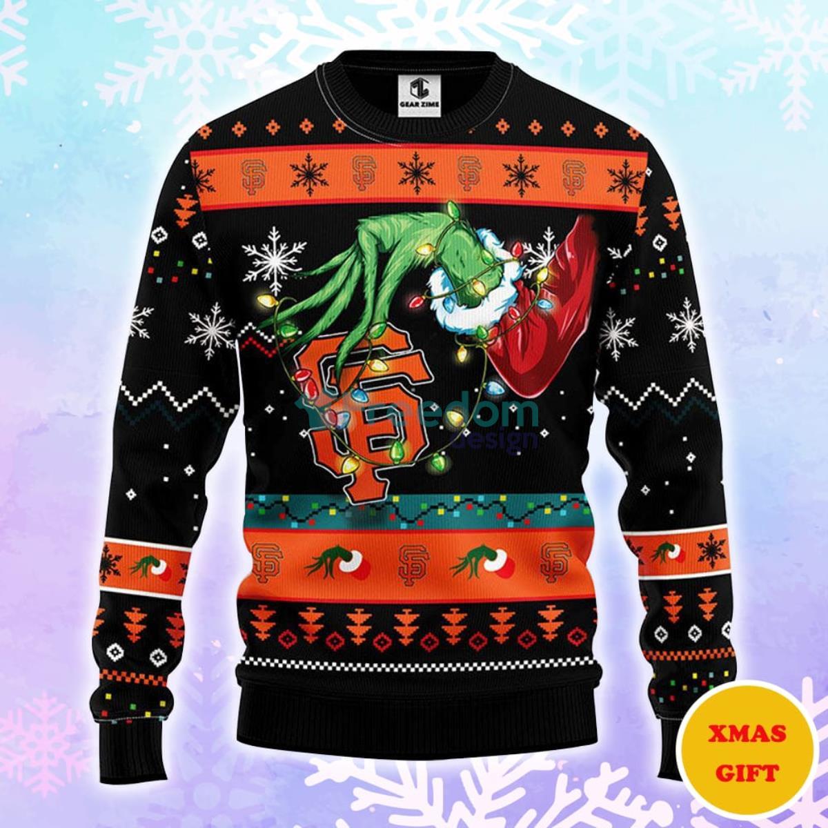 San Francisco Giants Grinch Christmas AOP Sweater Product Photo 1