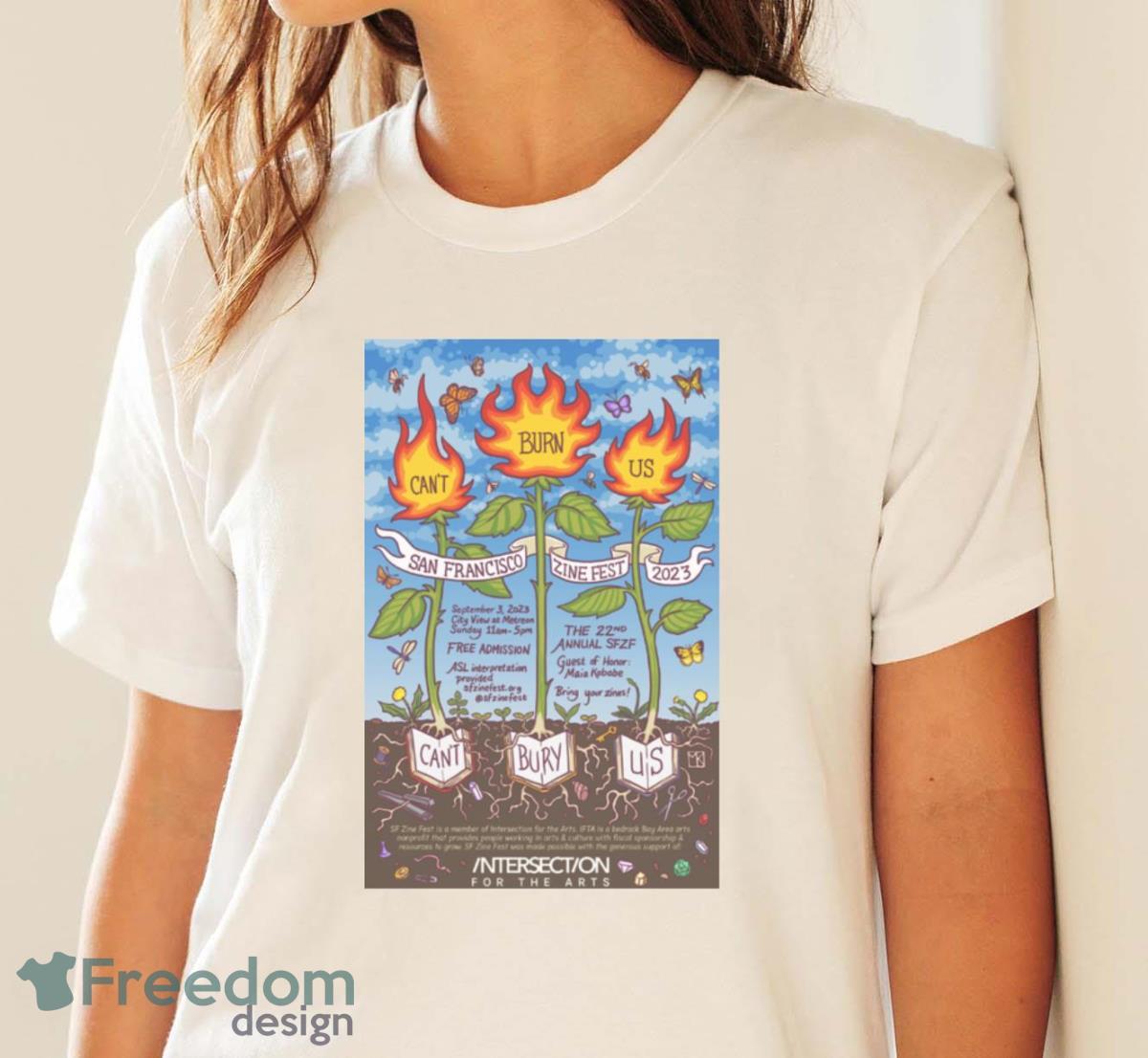 San Francisco Zine Fest September 3 2023 Art Poster Design T Shirt - White Ladies T-Shirt