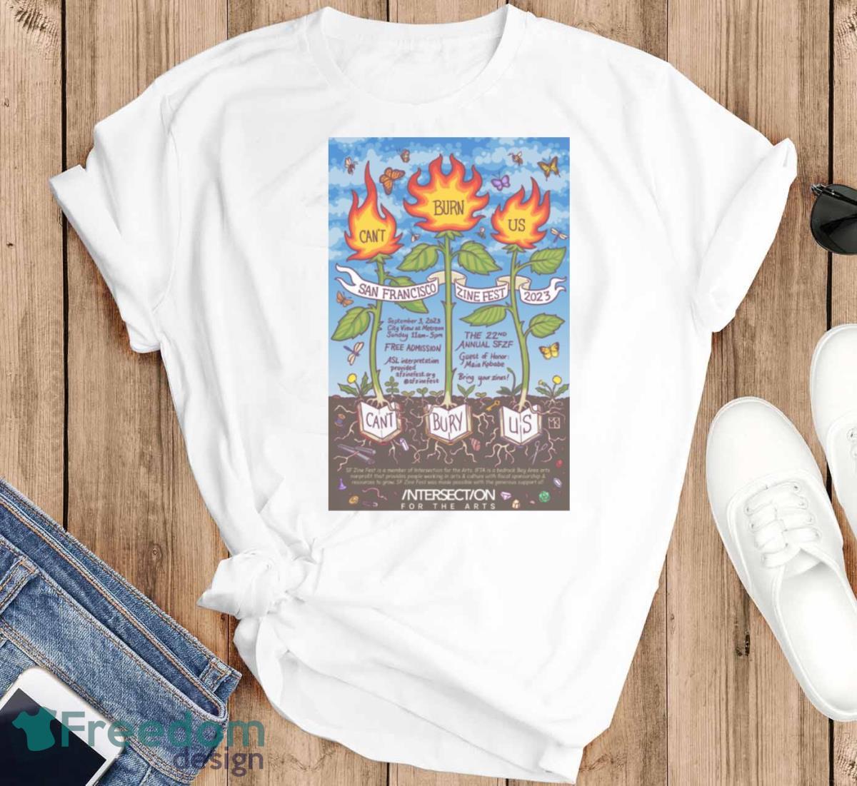 San Francisco Zine Fest September 3 2023 Art Poster Design T Shirt - T-SHIRT FLAT