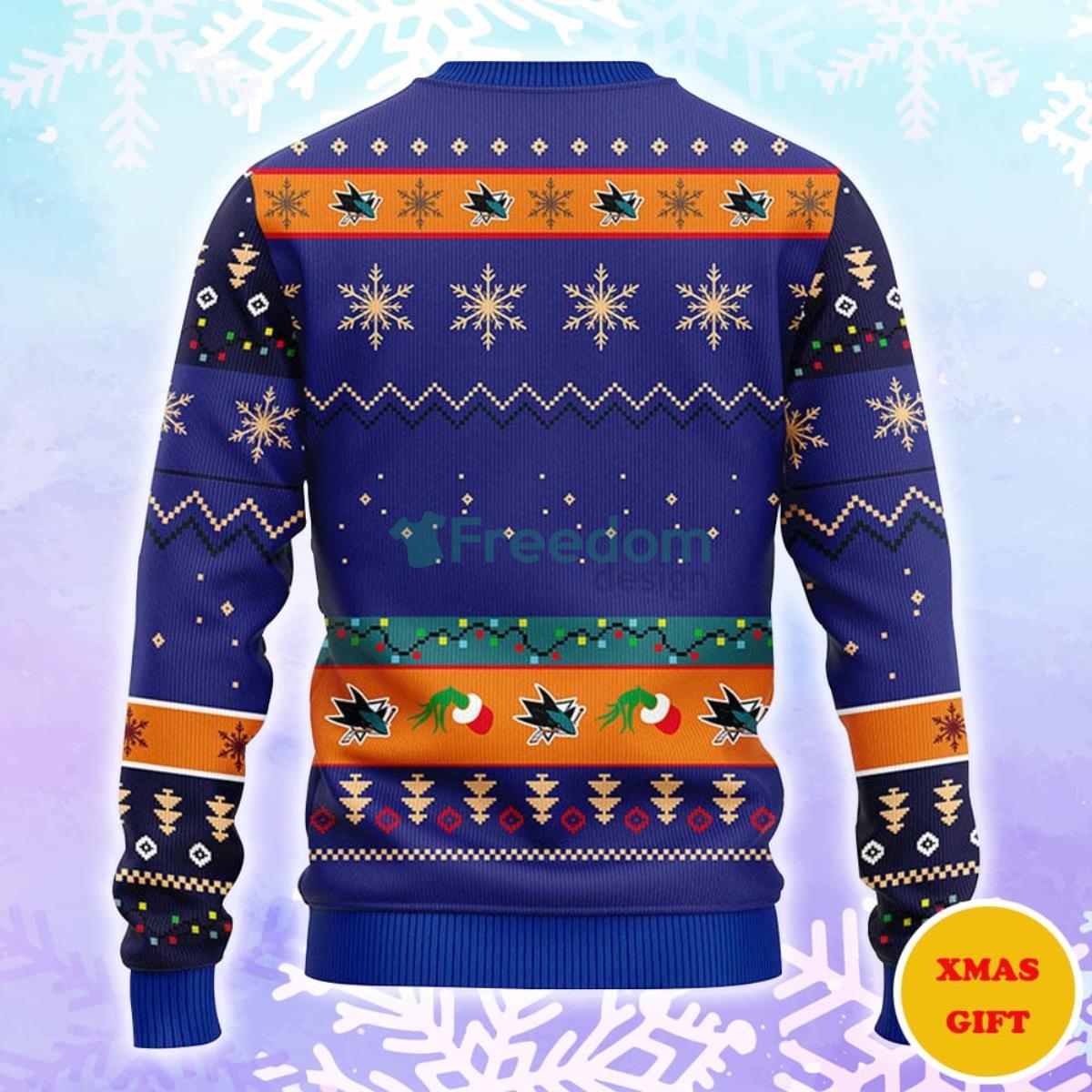 San Jose Sharks Grinch Christmas AOP Sweater Product Photo 2