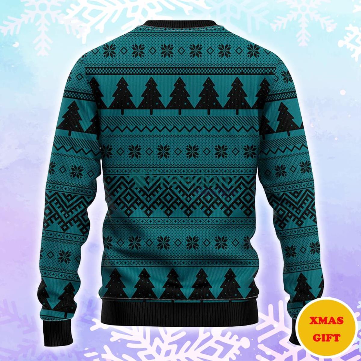 San Jose Sharks Minion Christmas AOP Sweater Product Photo 2