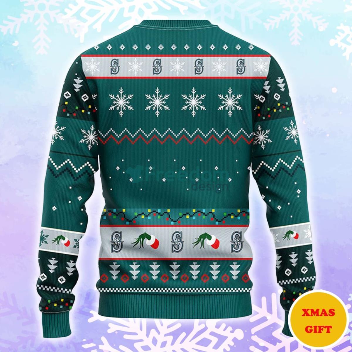 Seattle Mariners Grinch Christmas AOP Sweater Product Photo 2