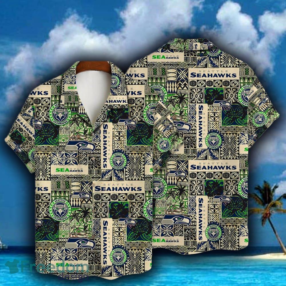 Seattle Seahawks 2023 AOP Hawaiian Shirt  For Men And Women Gift Floral Aloha Beach - Seattle Seahawks 2023 AOP Hawaiian Shirt  For Men And Women Gift Floral Aloha Beach