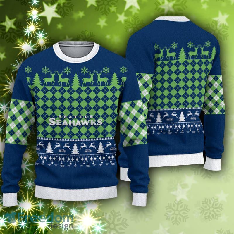 Seattle Seahawks Fans Pattern Trend Ugly Christmas Sweater - Freedomdesign