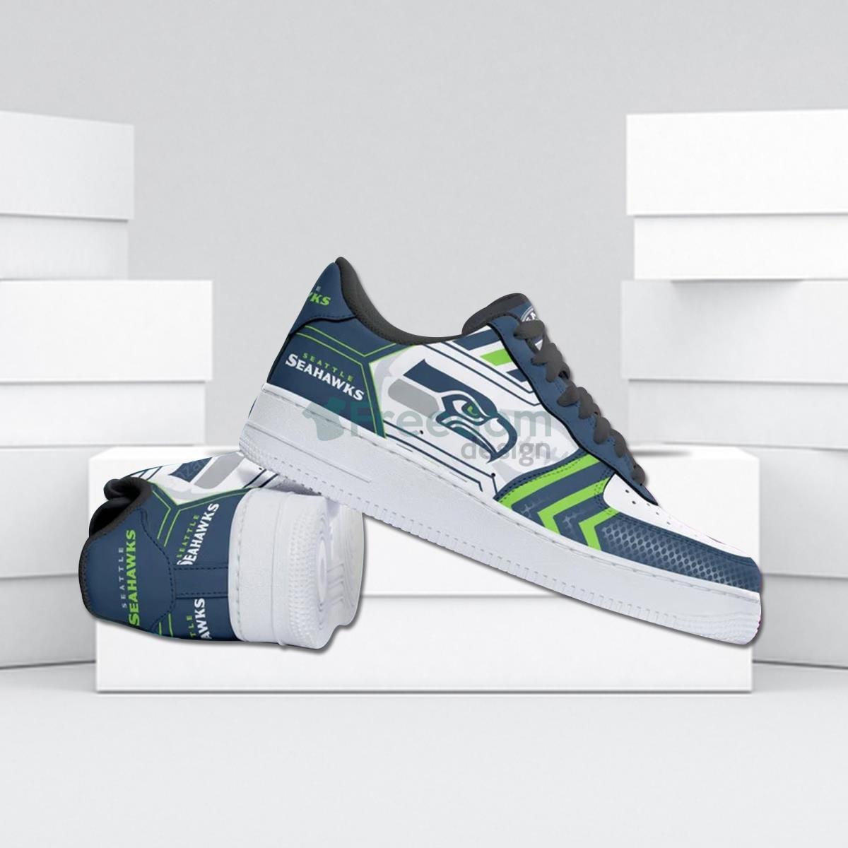 Seattle Seahawks Football Team Style Design Air Force Shoes For Fans Product Photo 2