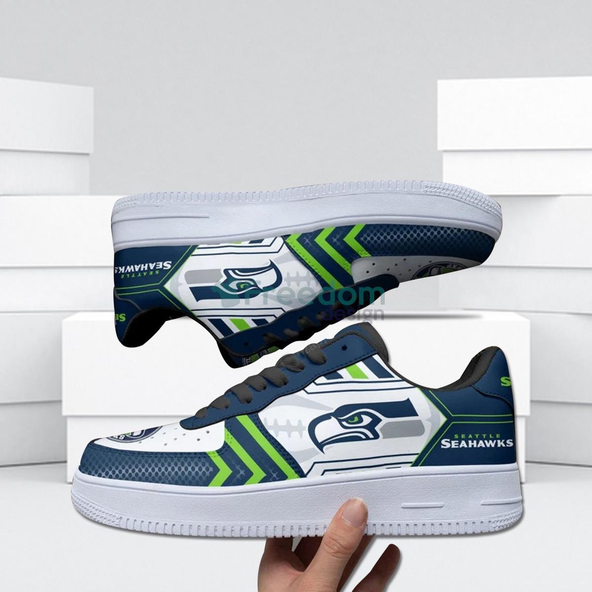 Seattle Seahawks Football Team Style Design Air Force Shoes For Fans Product Photo 1