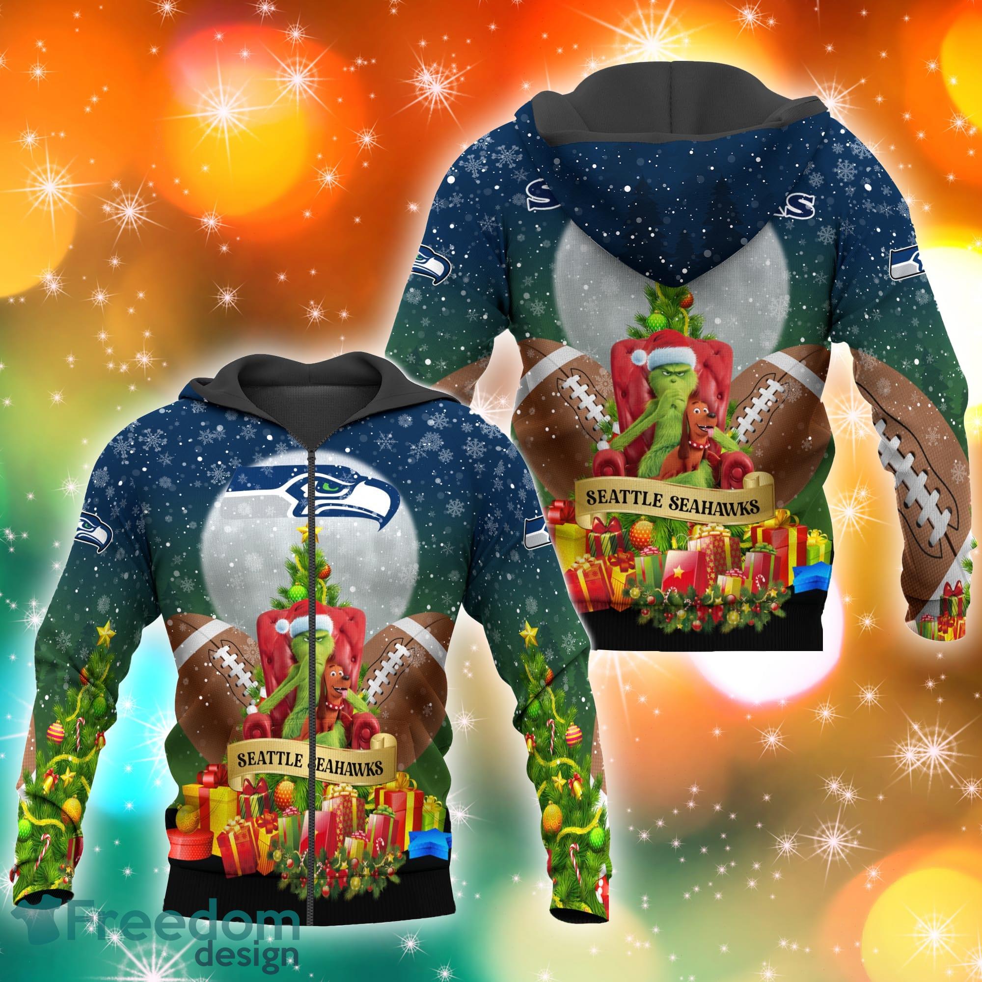 NFL Seattle Seahawks Christmas Gift All Over Print Ugly Christmas Sweater -  Freedomdesign