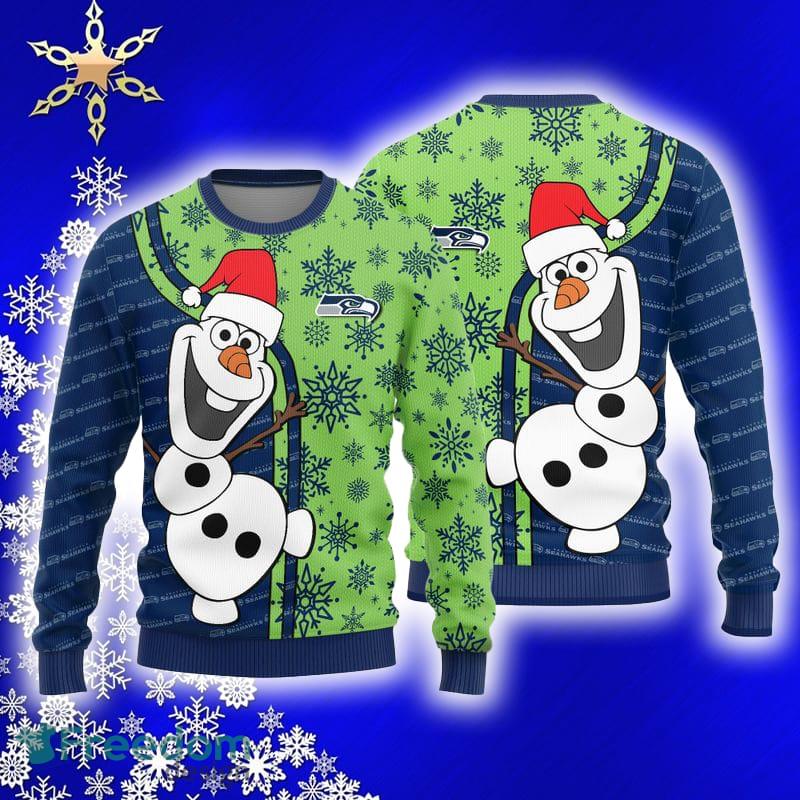 Seattle Seahawks Mickey Mouse Gift For Disney Fan Christmas Wool Knitted 3D  Sweater