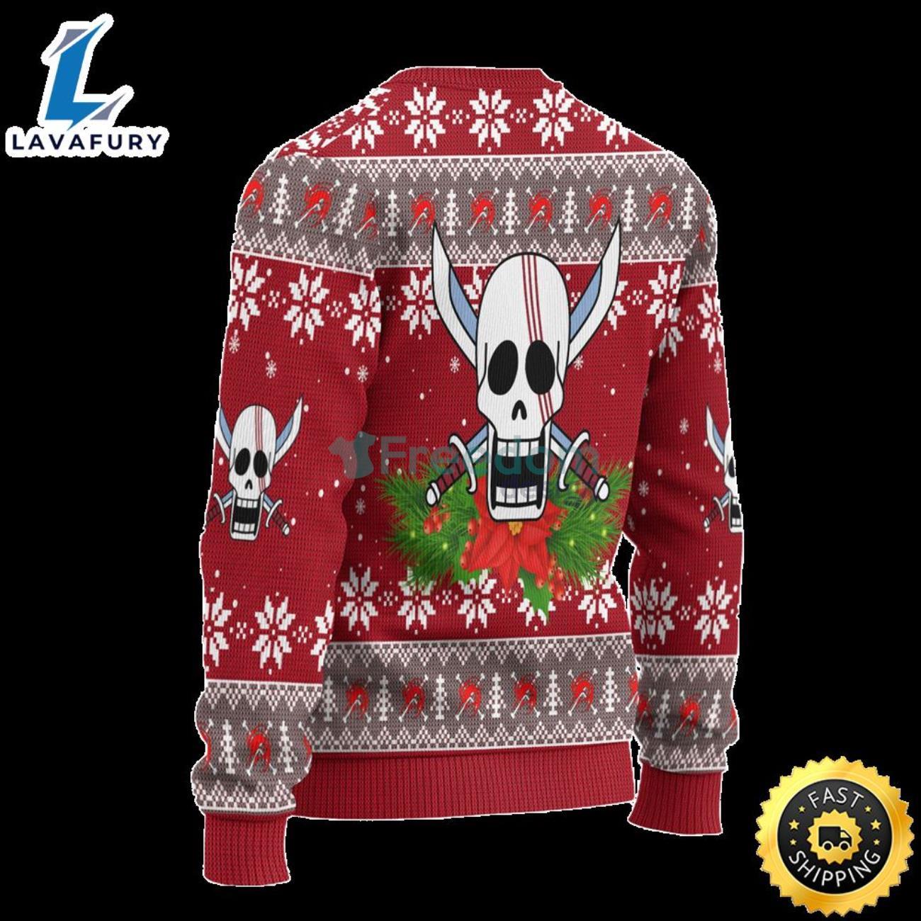 Shanks One Piece Anime Ugly Christmas Sweater Product Photo 2