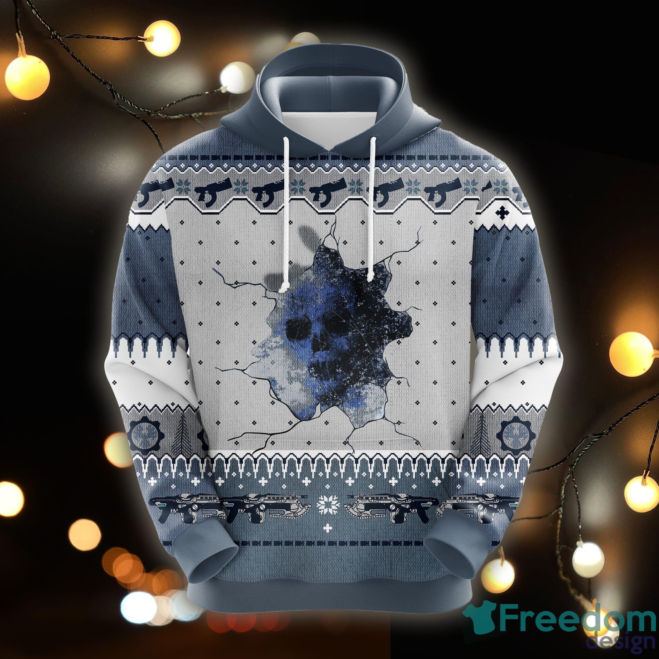 Christmas Gift Detroit Lions Christmas Snowflakes Pattern 3D Ugly