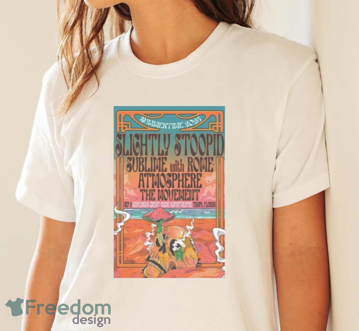 Slightly Stoopid September 2nd 2023 Tampa FL Art Poster Design T Shirt - White Ladies T-Shirt