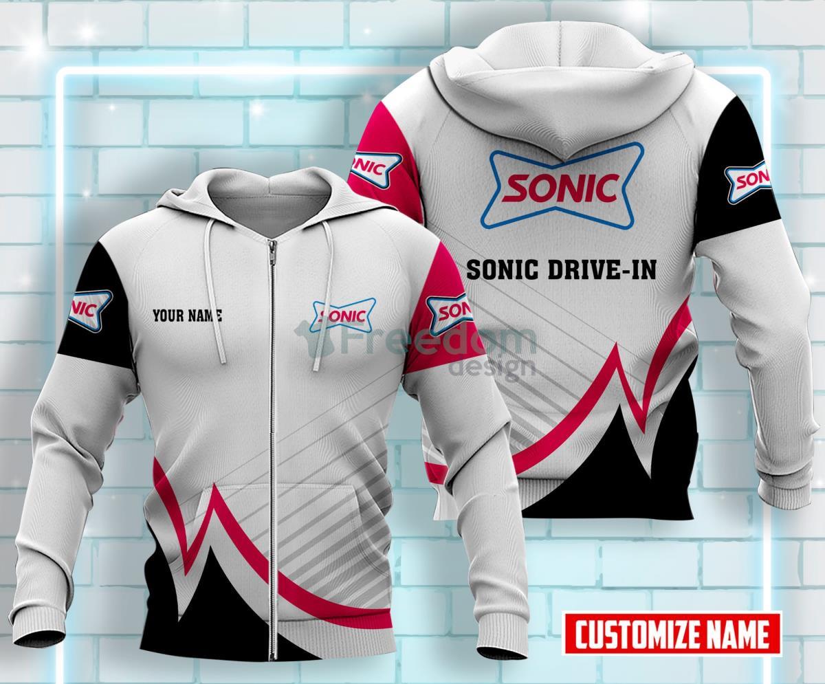 Sonic Drive-In All Over Printed 3D Custom Name Zip Hoodie Product Photo 1