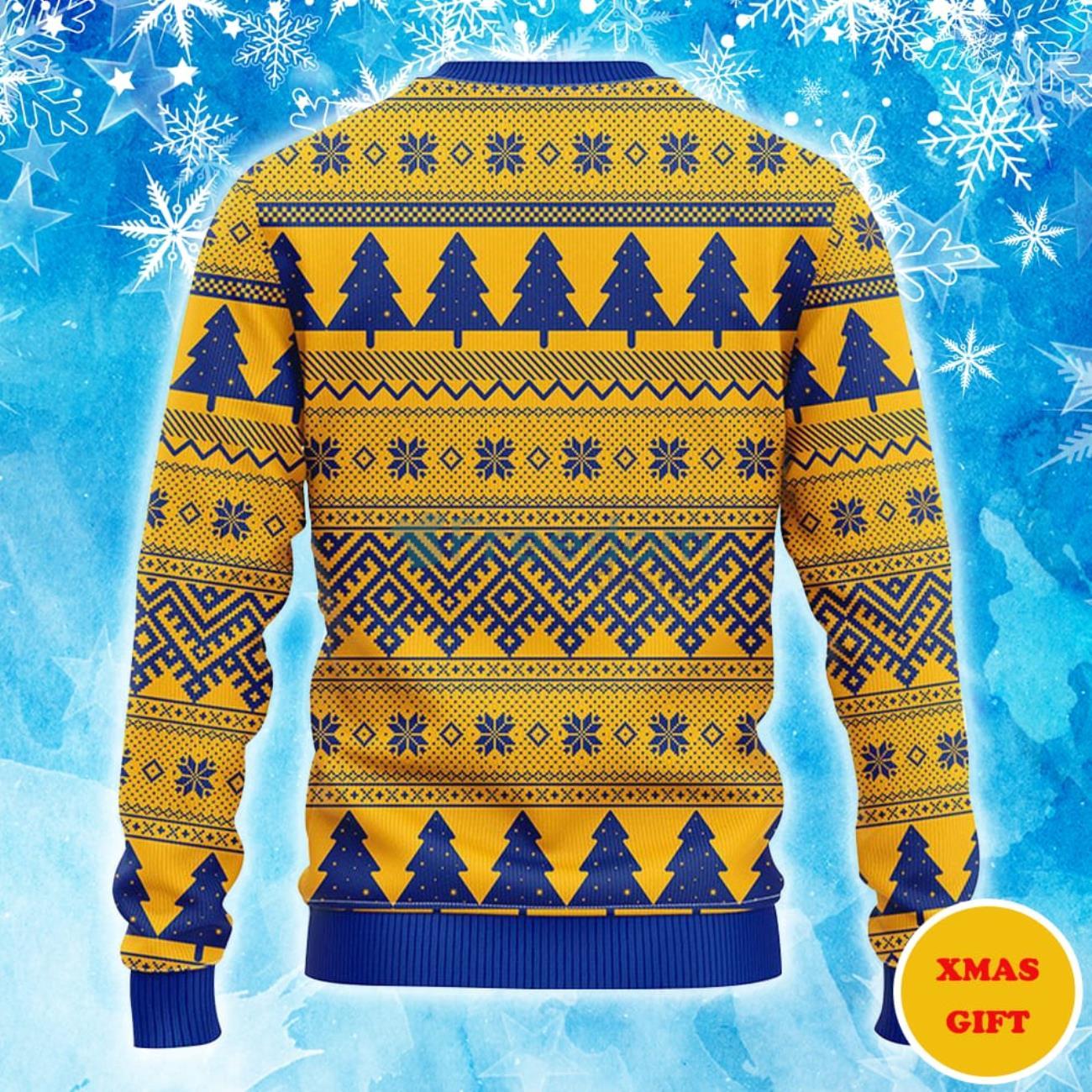 St. Louis Blues Minion Christmas AOP Sweater Product Photo 2