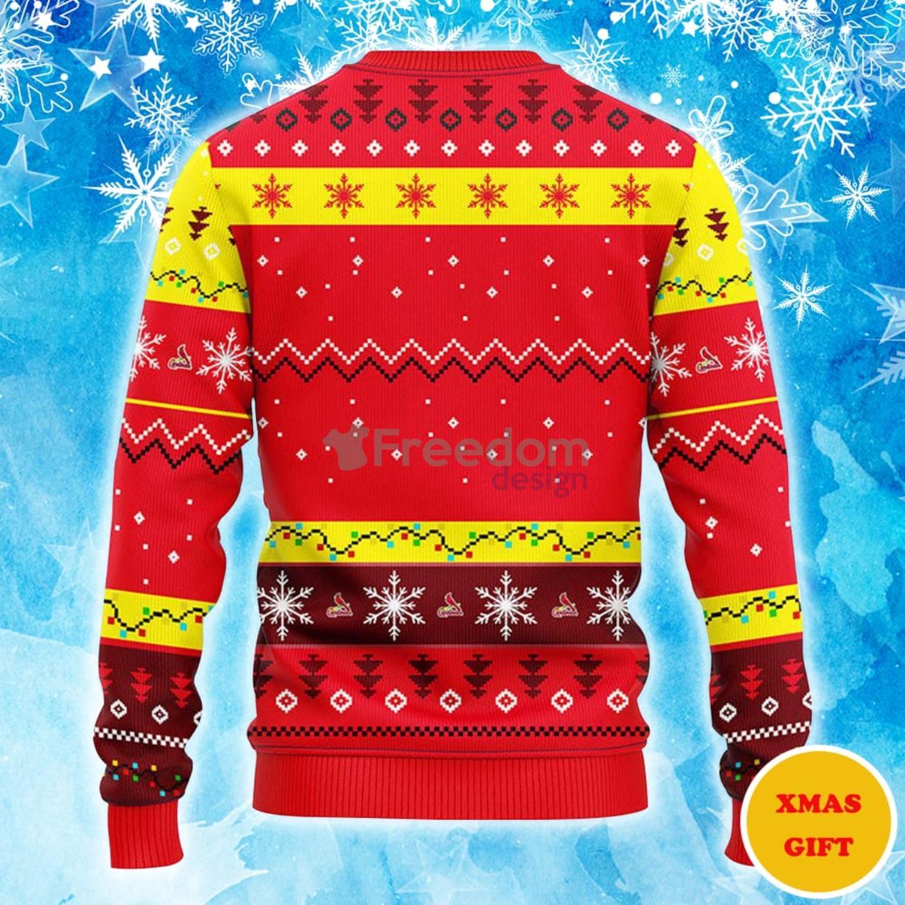 St. Louis Cardinals Hohoho Mickey Christmas AOP Sweater Product Photo 2