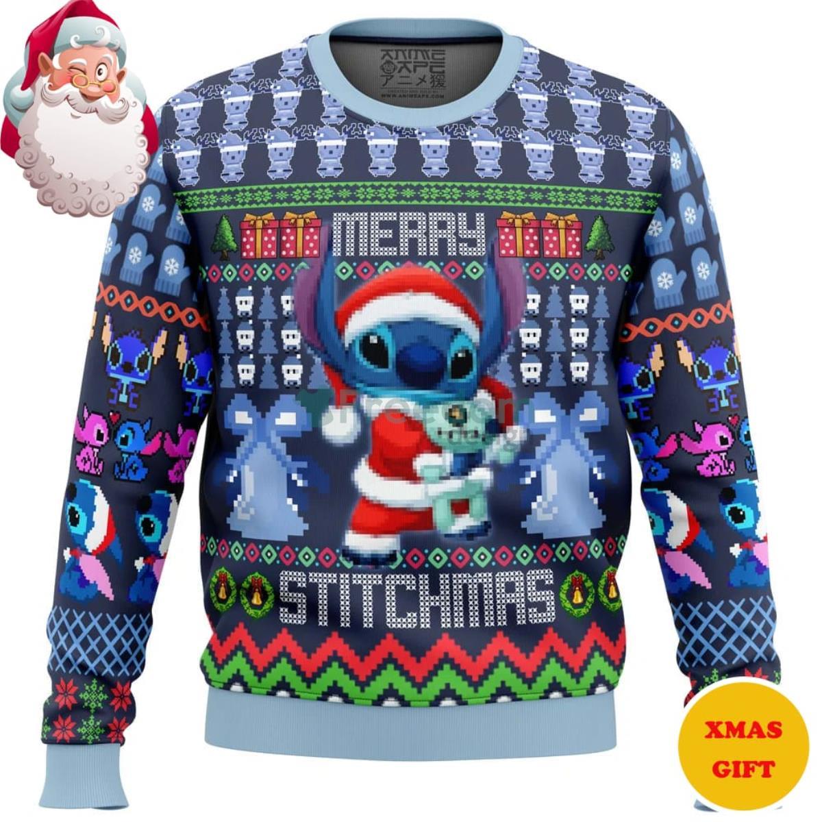 Stitch Lilo And Stitch Christmas AOP Sweater Product Photo 1