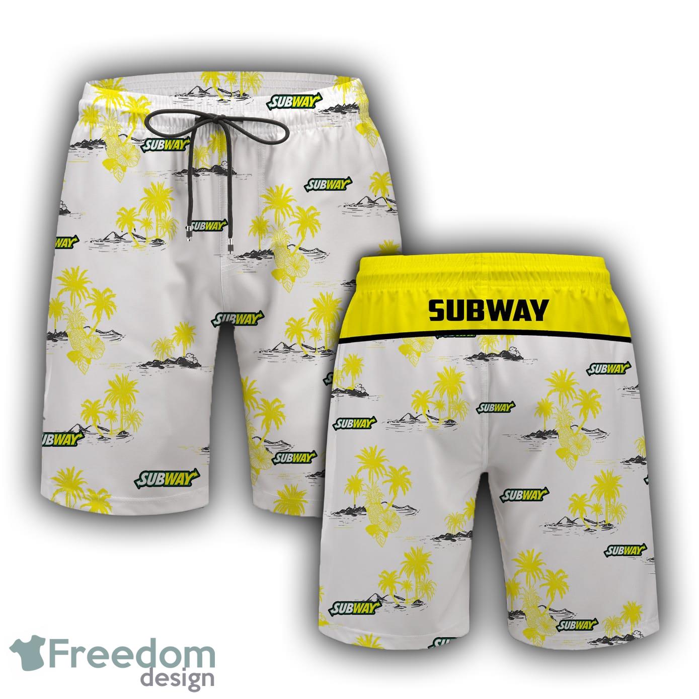 Subway Grey And Yellow Hawaiian Shirt For Men And Women