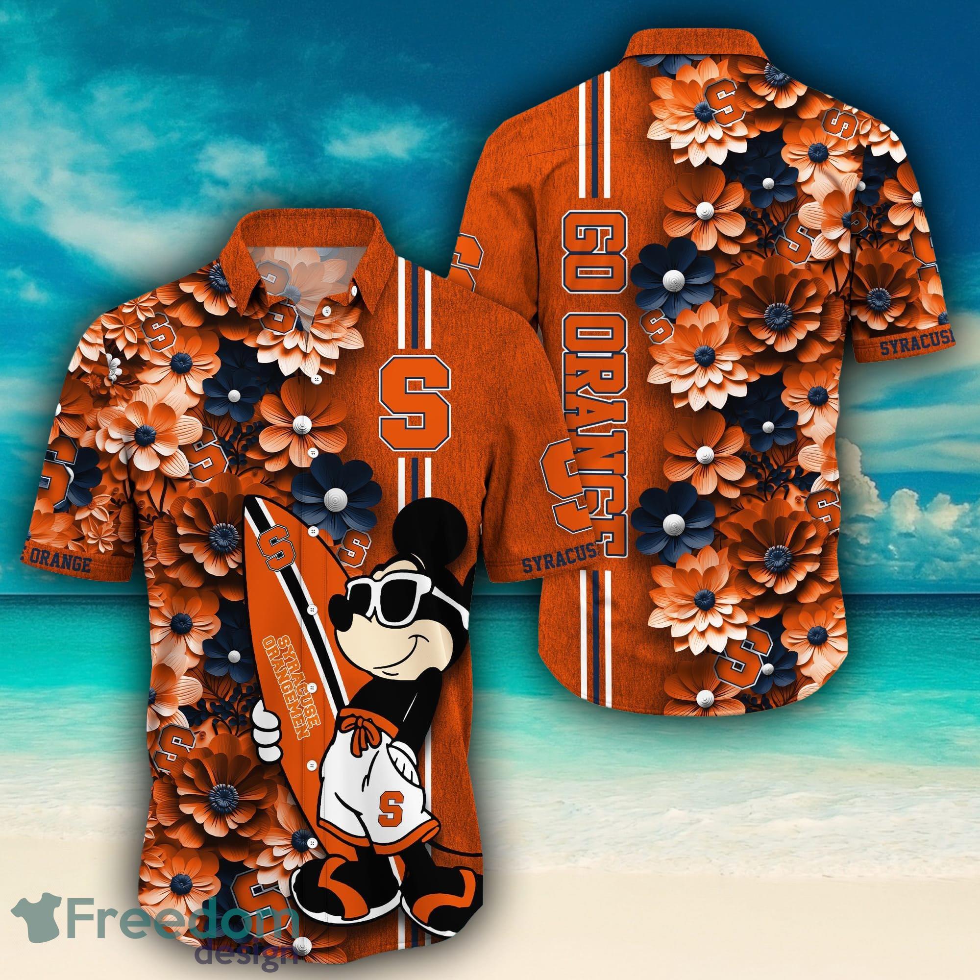 Miami Dolphins Surfboard Parttern Mickey Mouse Flower Hawaiian Shirt -  Freedomdesign