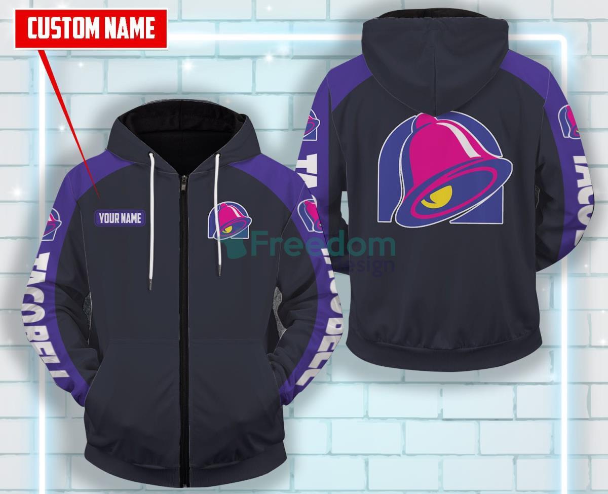 Taco Bell All Over Printed 3D Custom Name Zip Hoodie Product Photo 1