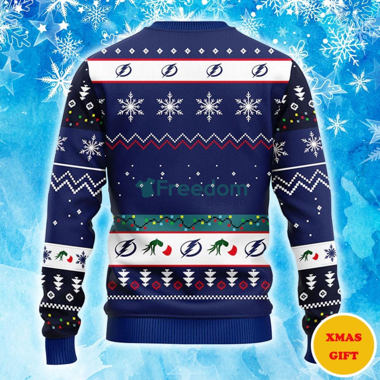 Tampa Bay Lightning 12 Grinch Xmas Day Christmas AOP Sweater Product Photo 2