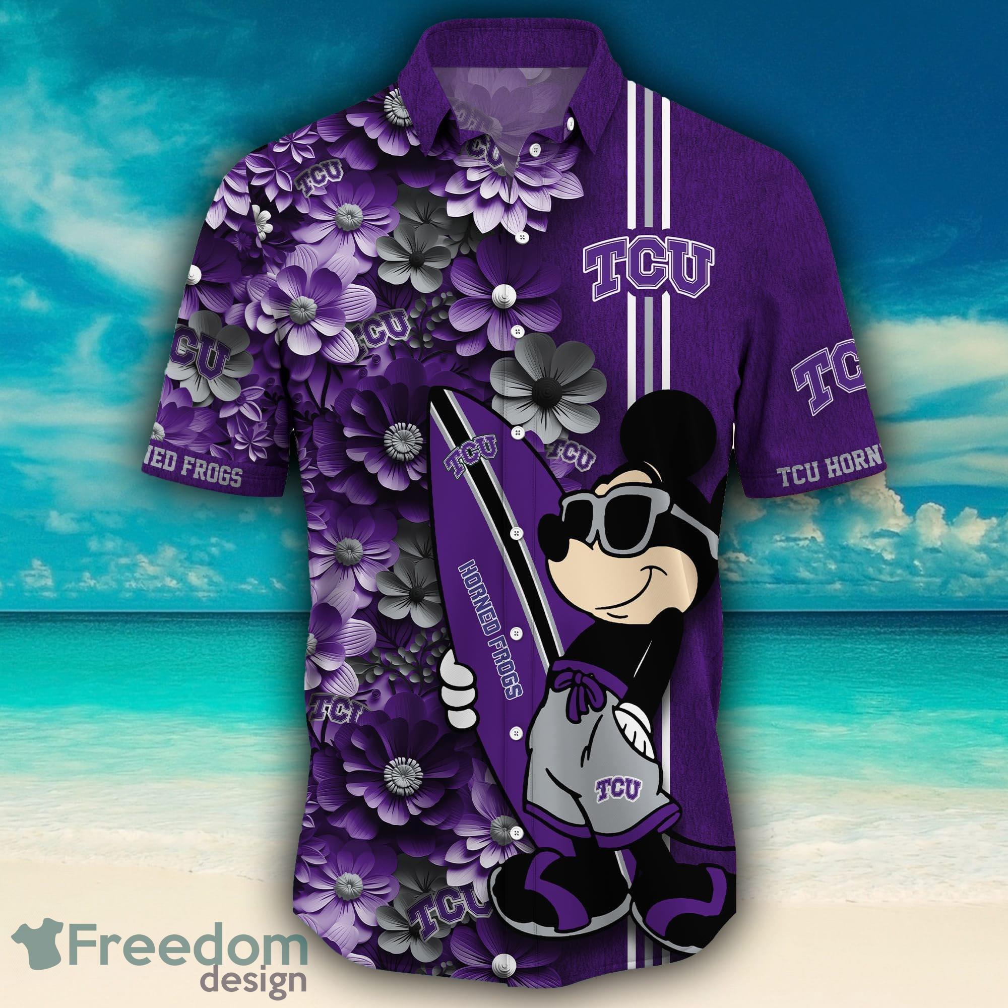 Tcu Horned Frogs NCAA Baby Yoda Tiki Flower Hawaiian Shirt