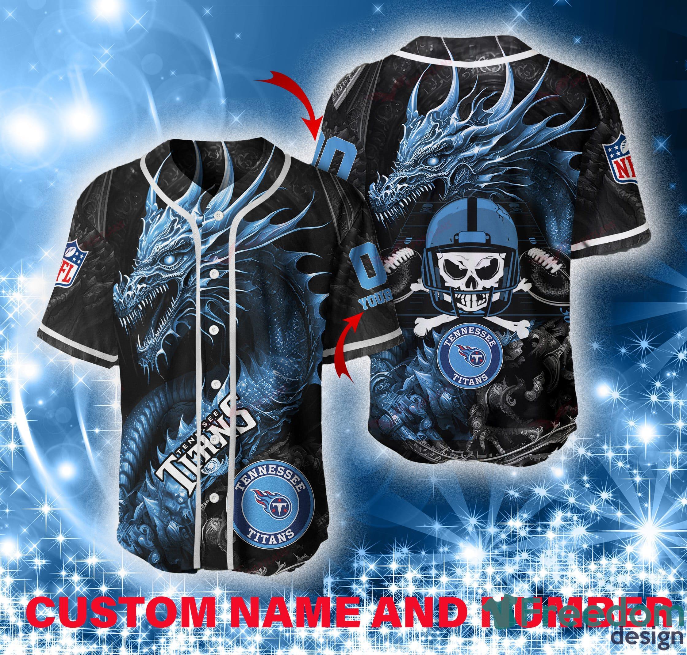 Tennessee Titans Custom Number And Name NFL 3D Baseball Jersey