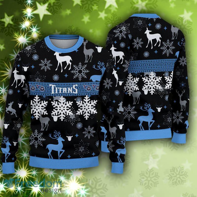 Tennessee Titans Christmas Reindeer Ugly Christmas Sweater - Freedomdesign