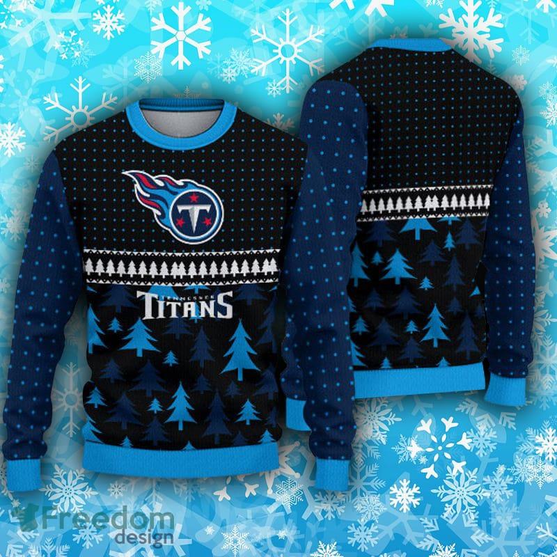 Tennessee Titans Christmas Santa Claus Pattern Knitted Ugly Christmas  Sweater AOP Gift For Men And Women