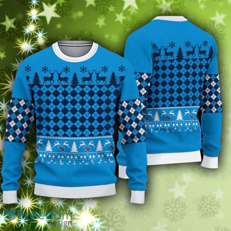 Tennessee Titans Fans Pattern Frosty Ugly Christmas Sweater - Freedomdesign