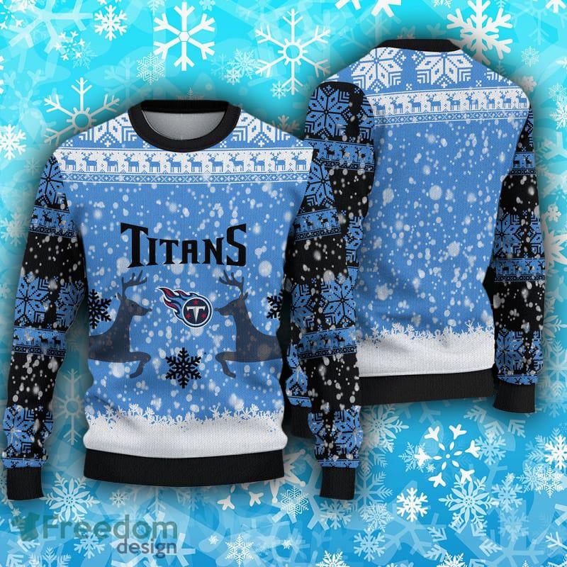 Tennessee Titans Christmas Reindeer Pattern Ugly Sweater For Men