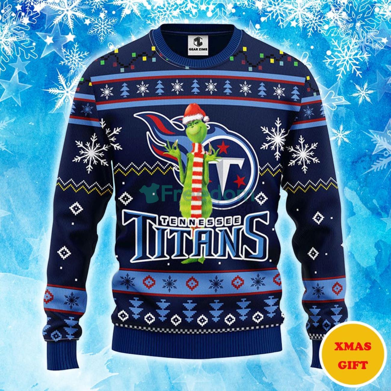 Tennessee Titans Funny Grinch Christmas AOP Sweater Product Photo 1