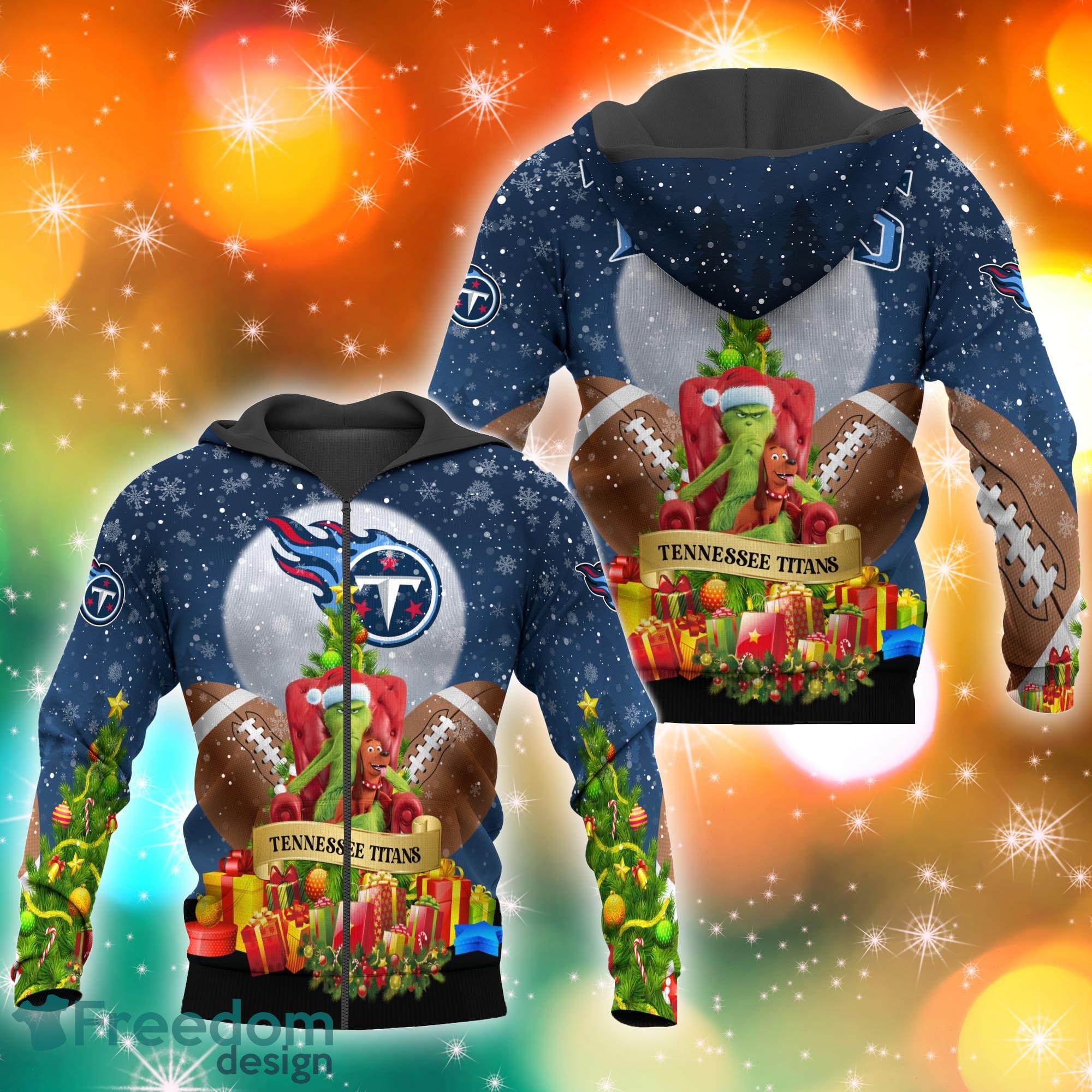 Tennessee Titans NFL Grinch Christmas Tree 3D Hoodie Pullover Prints -  Freedomdesign