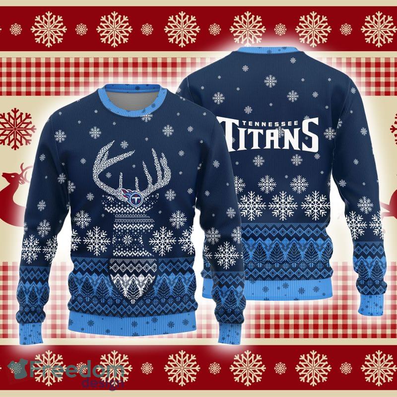 Tennessee Titans Fans Reindeer Comfort Ugly Christmas Sweater -  Freedomdesign