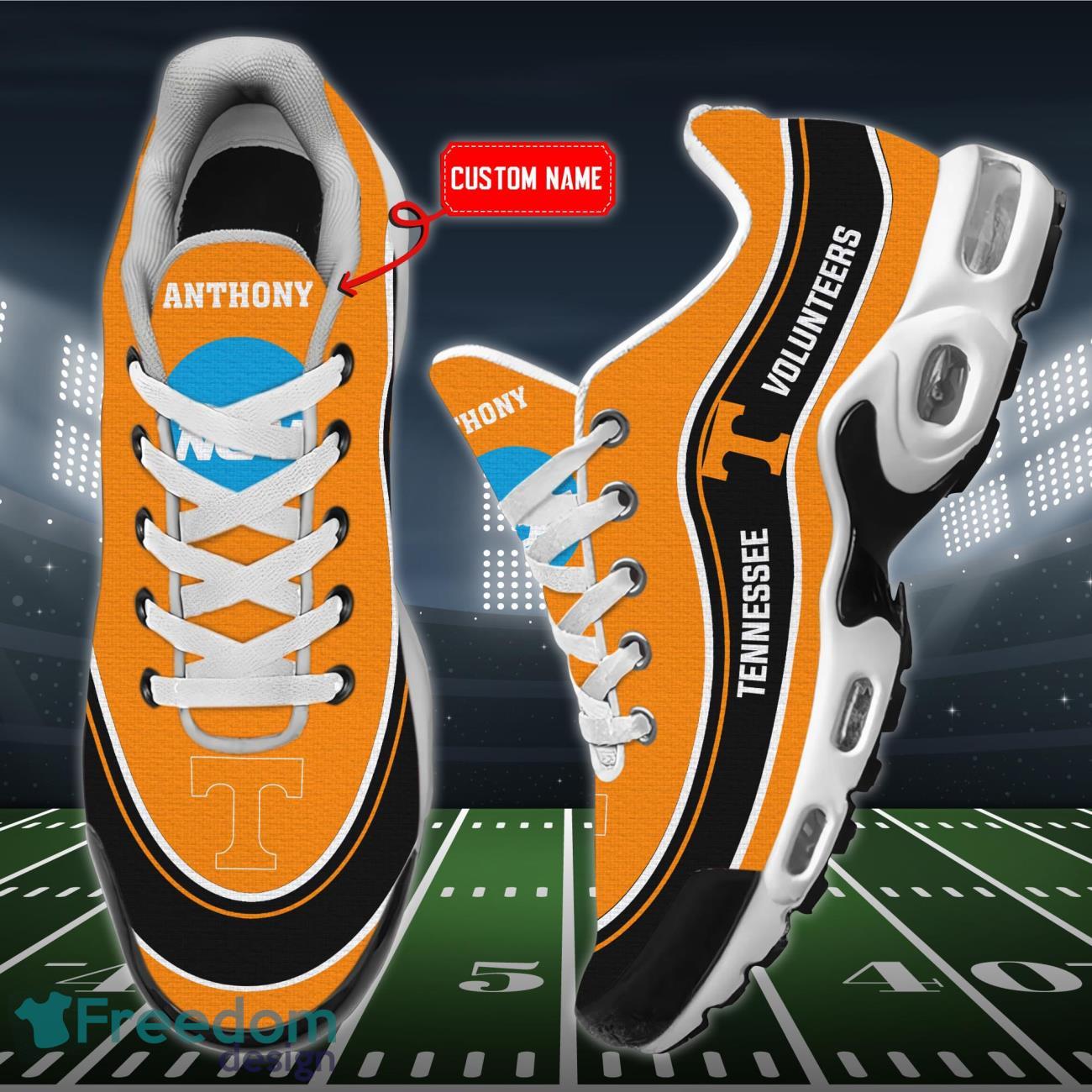 Tennessee Volunteers NCAA Air Cushion Sports Shoes Custom Name For Fans Product Photo 2