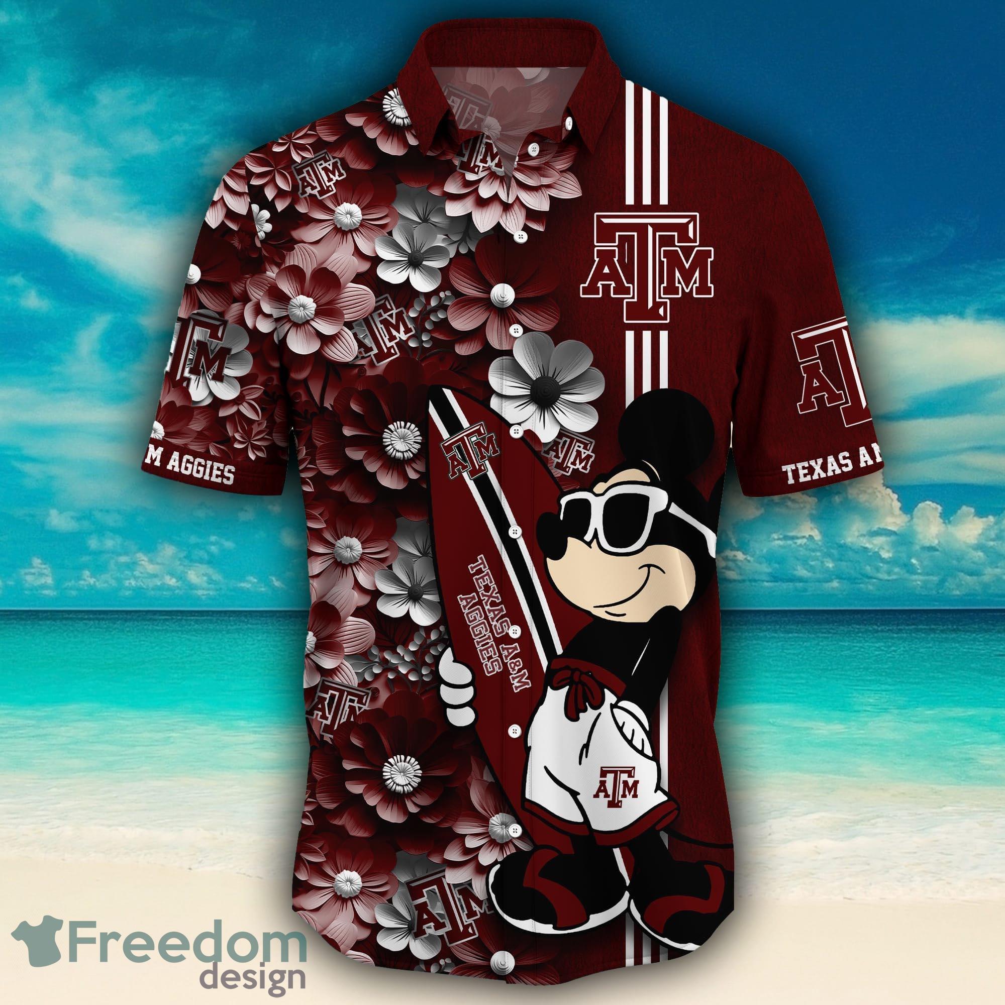 Texas A&M Aggies Floral Tropical Hawaiian Shirt