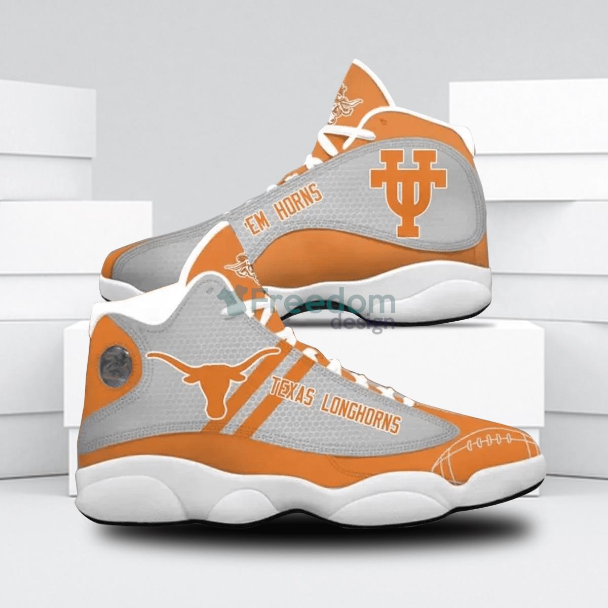 Texas Longhorns Air Jordan 13 Shoes Running Casual Sneakers Product Photo 1