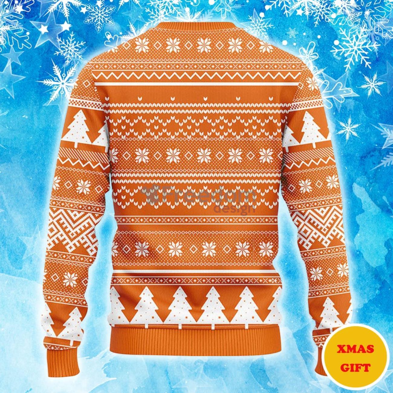 Texas Longhorns Grinch Hug Christmas AOP Sweater Product Photo 2