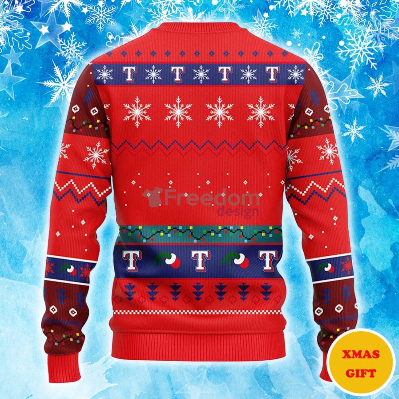 Texas Rangers 12 Grinch Xmas Day Christmas AOP Sweater Product Photo 2