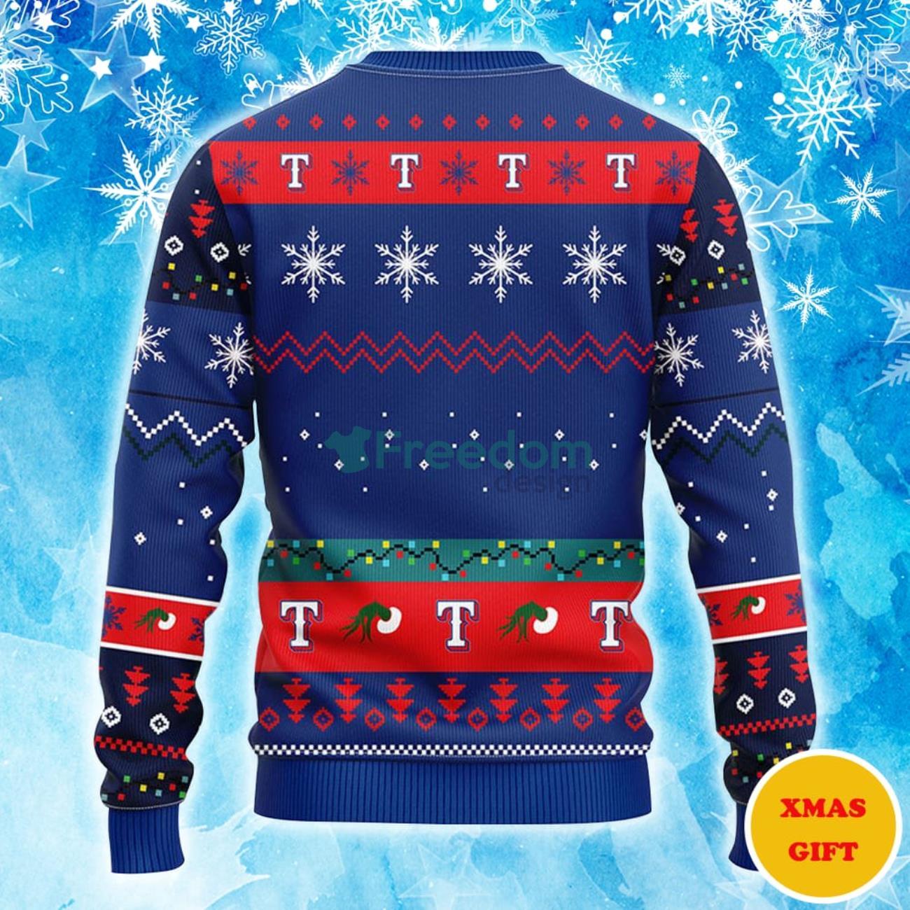 Texas Rangers Grinch Christmas AOP Sweater Product Photo 2