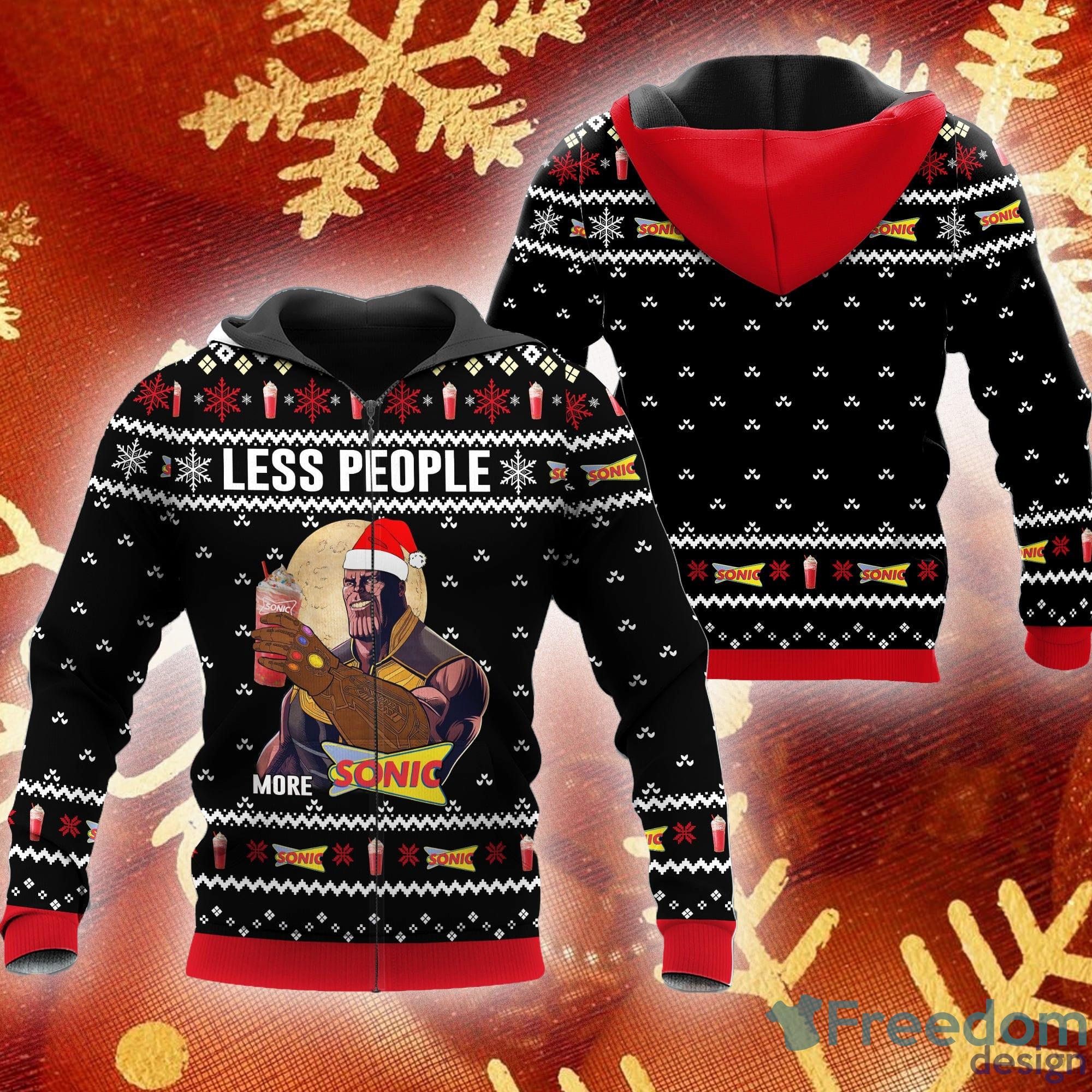 Thanos Less People More Sonic Drive-In Christmas 3D Hoodie Zip Hoodie For  Men And Women Gift - Freedomdesign