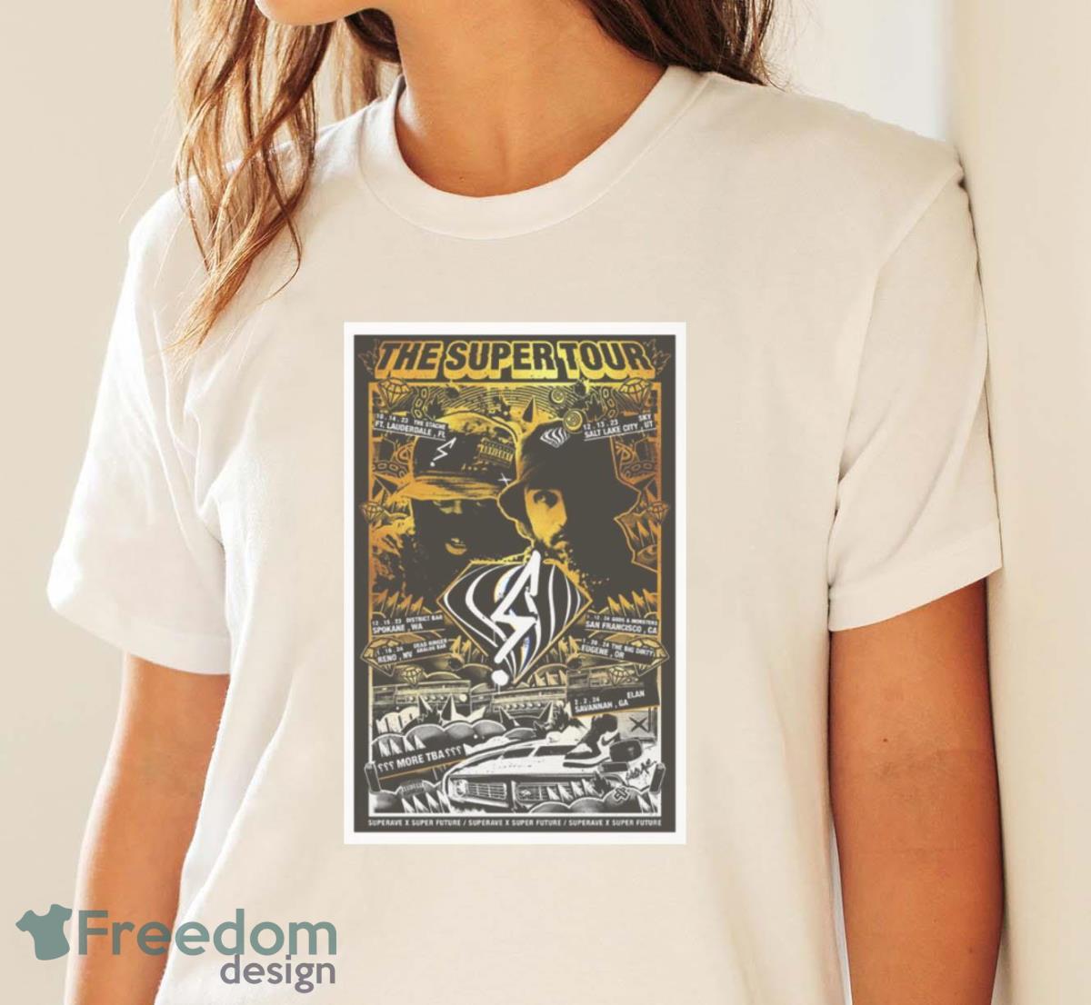 The Super Tour 2023 Super Future And FT Superave Photo Poster Design T Shirt - White Ladies T-Shirt