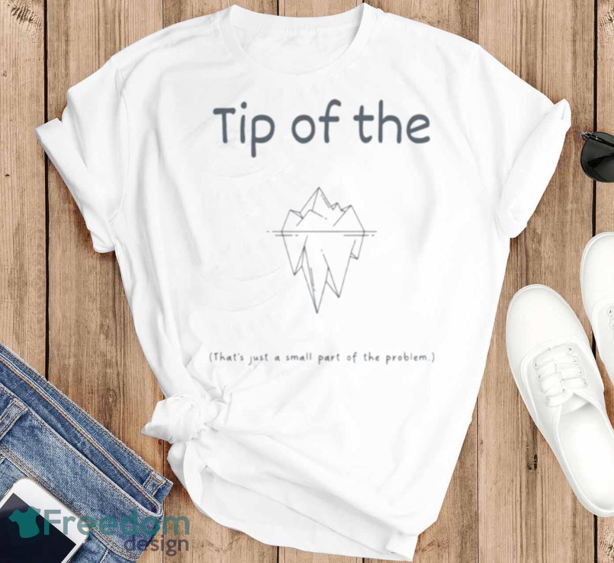 Tip Of The Iceberg Idiom Dark Blue Shirt - T-SHIRT FLAT