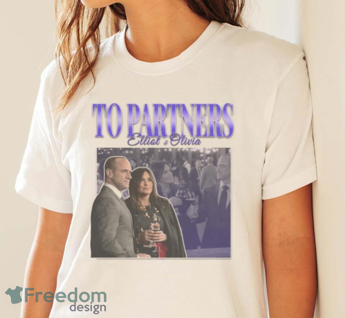 To Partners Eo Bensler Olivia Benson Elliot Stabler 90s Shirt - White Ladies T-Shirt