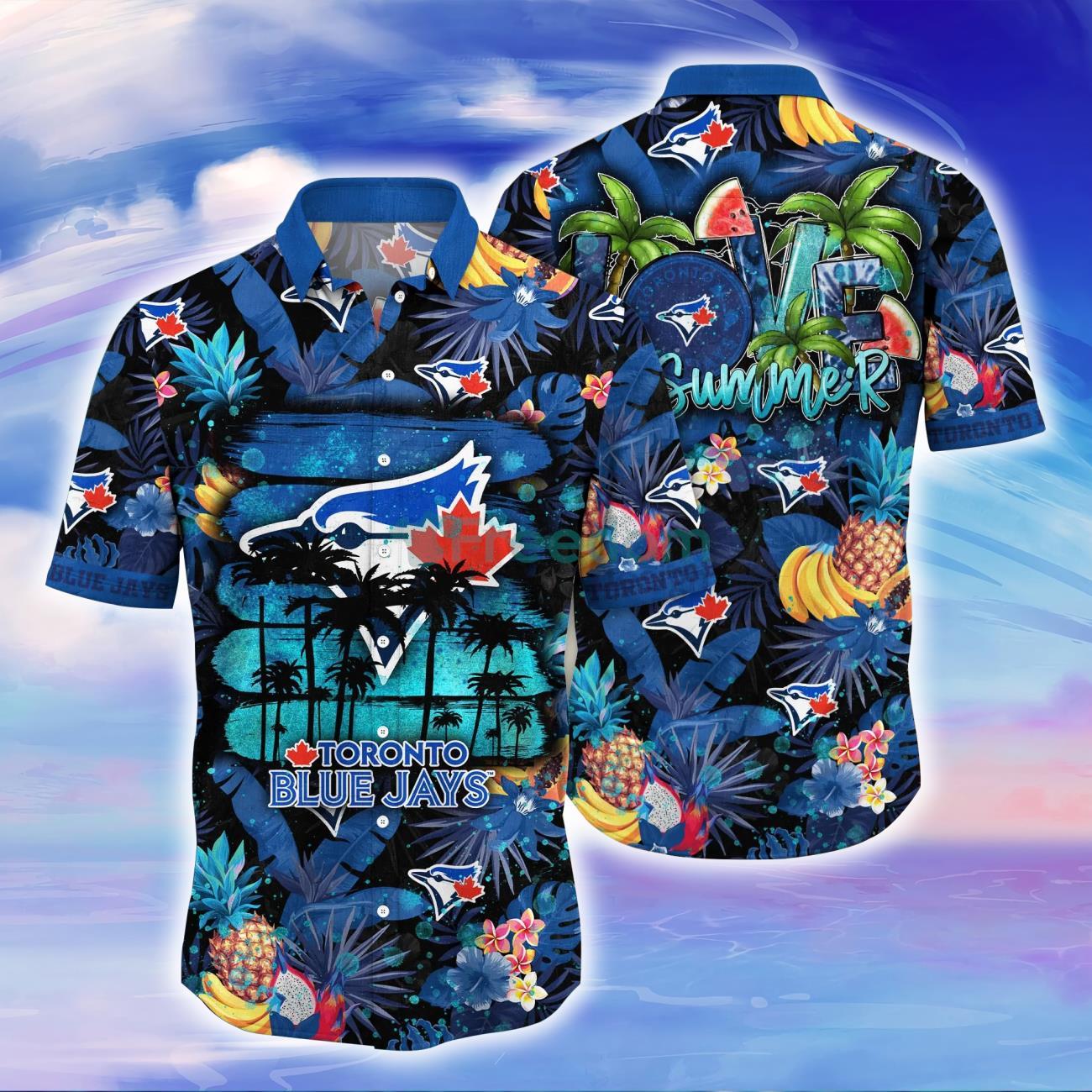 Toronto Blue Jays Logo Hawaiian Shirt, Stress Blessed Obsessed