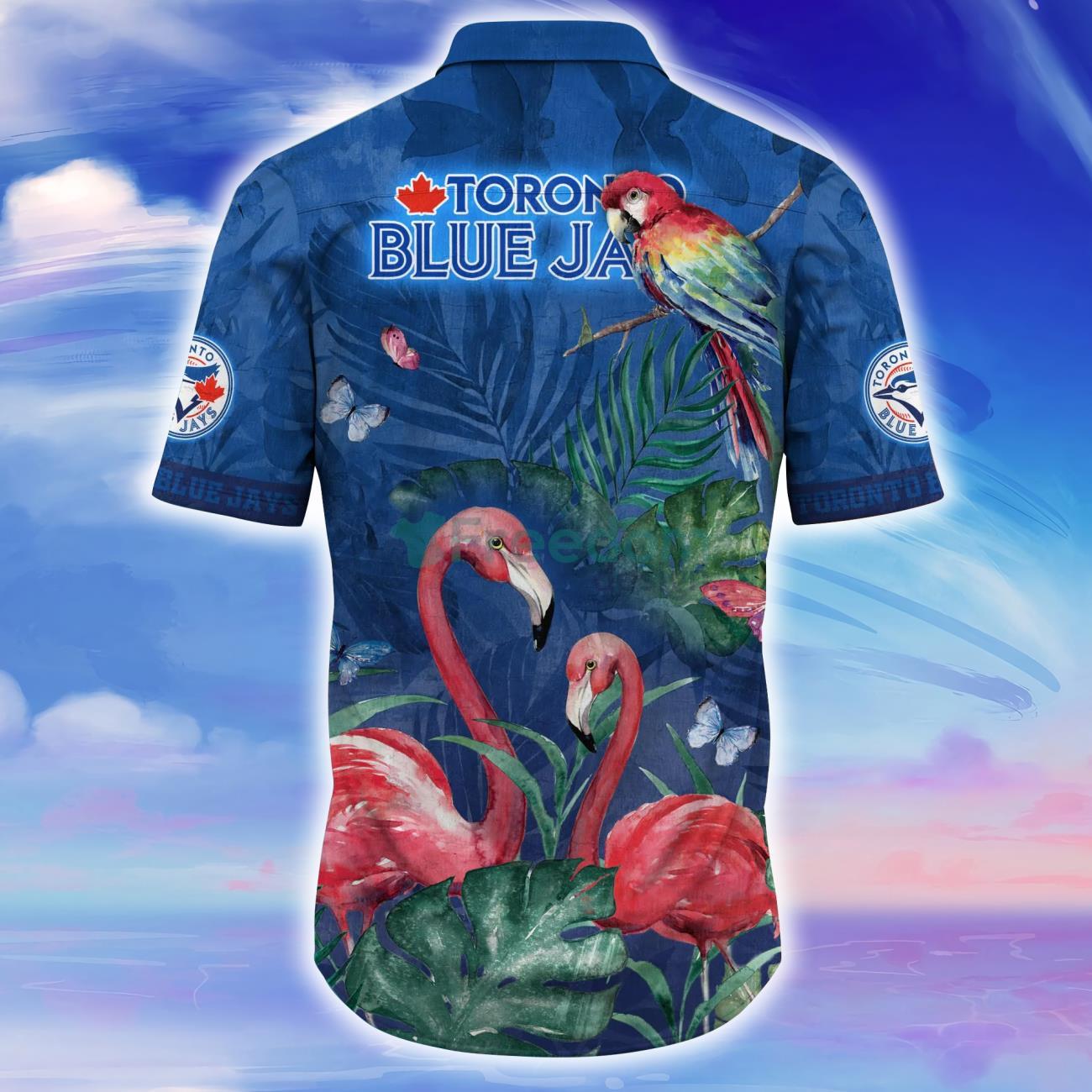 Toronto Blue Jays American Flag Logo Hawaiian Shirt Vacation Gift For Men  And Women Gift - Banantees