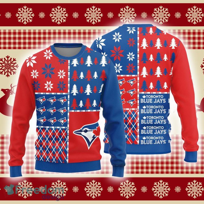 Toronto Blue Jays Basic Pattern Ugly Christmas Sweater - Banantees