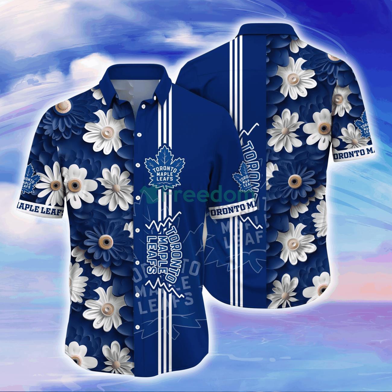 Toronto Maple Leafs Hawaiian Shirt Tropical Flowers summer for fans -Jack  sport shop