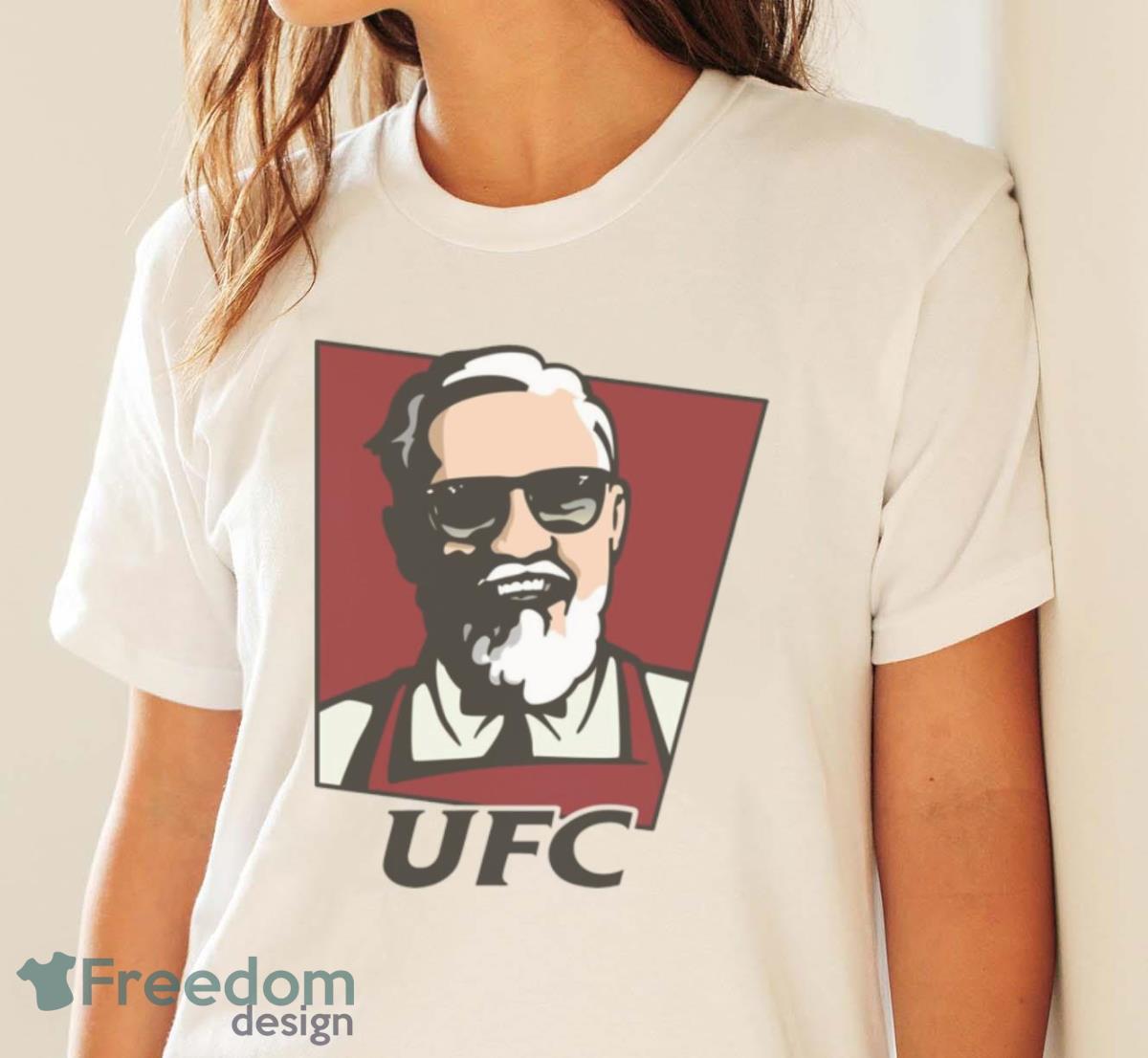 UFC KFC Conor McGregor Boxing Logo Design T Shirt - White Ladies T-Shirt