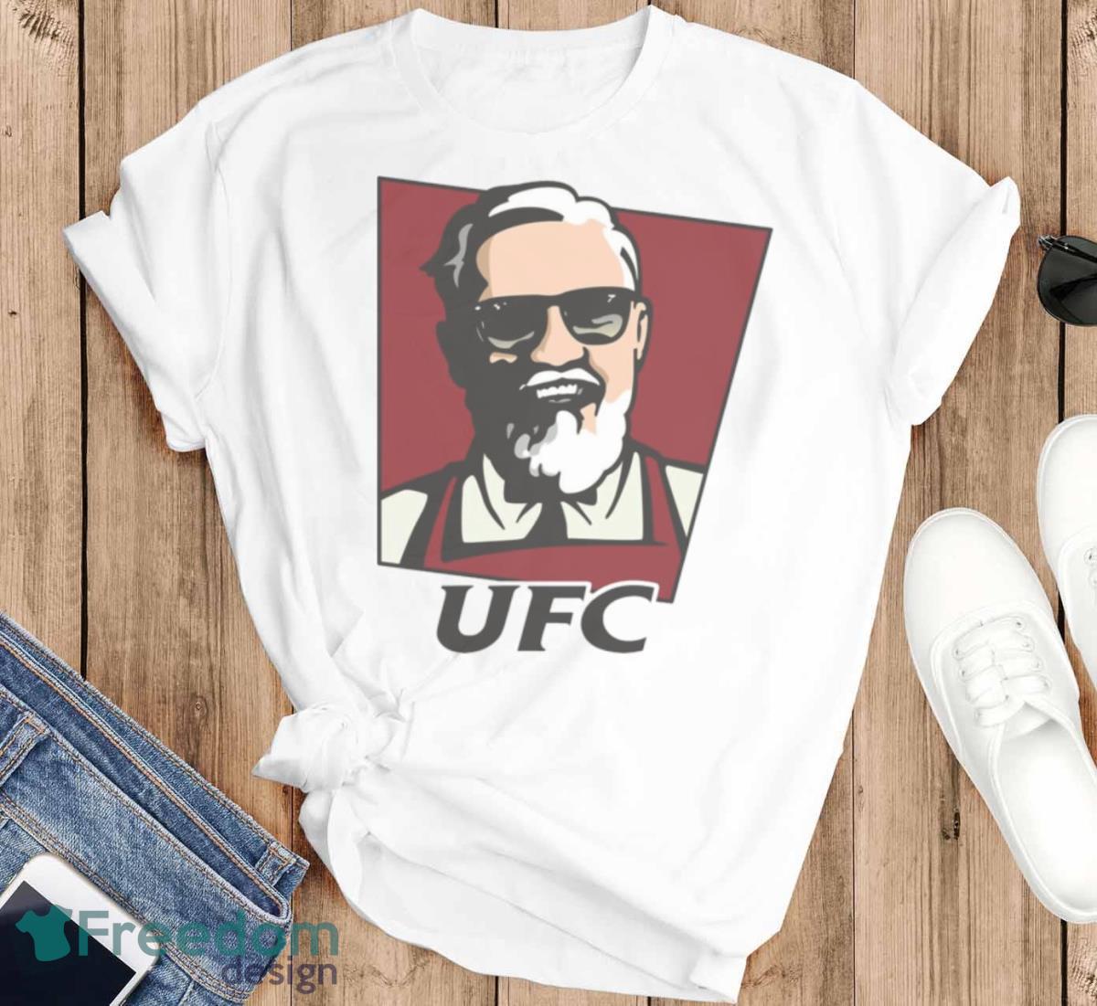 UFC KFC Conor McGregor Boxing Logo Design T Shirt - T-SHIRT FLAT