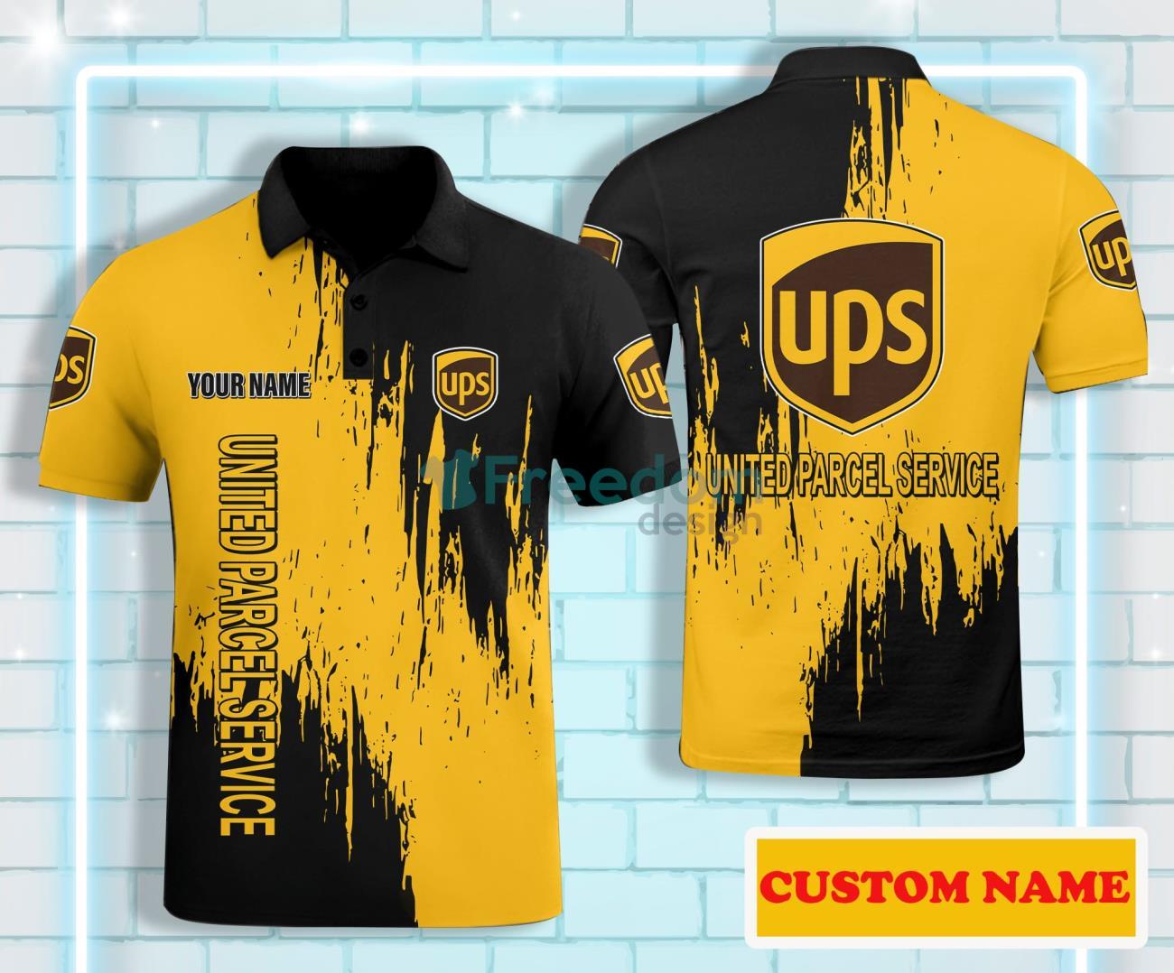 United Parcel Service Custom Name Polo Shirt For Men Product Photo 1