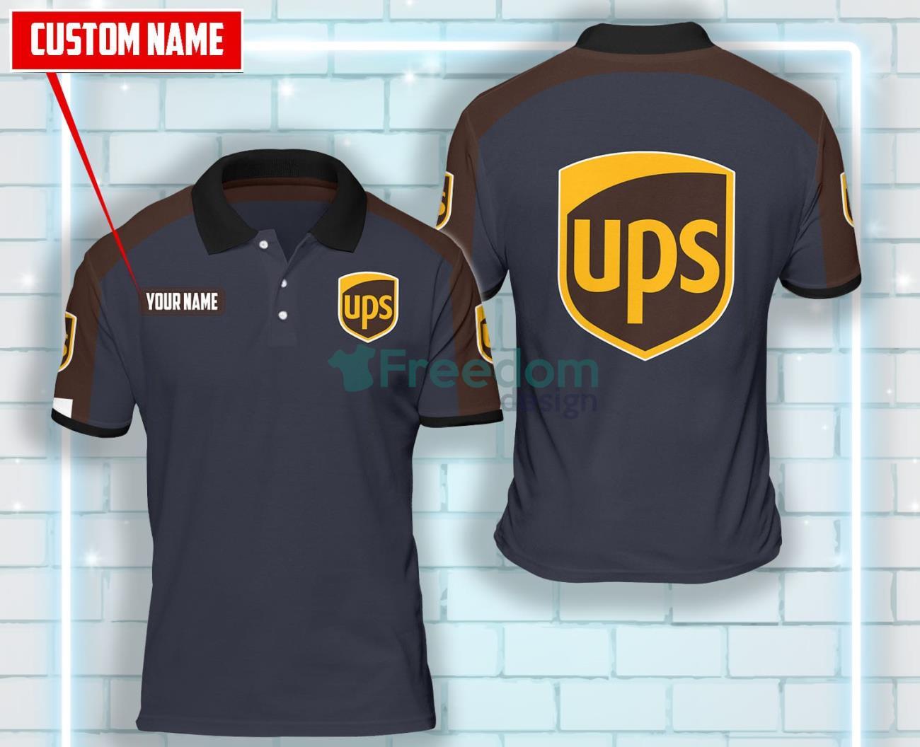 United Parcel Service Custom Name Polo Shirt Product Photo 1